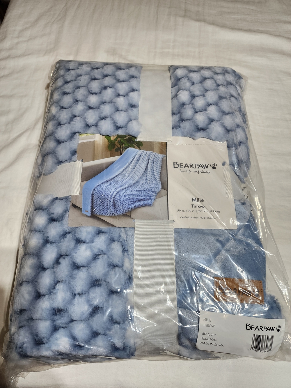 BEARPAW Blue Fog Milie Throw Blanket